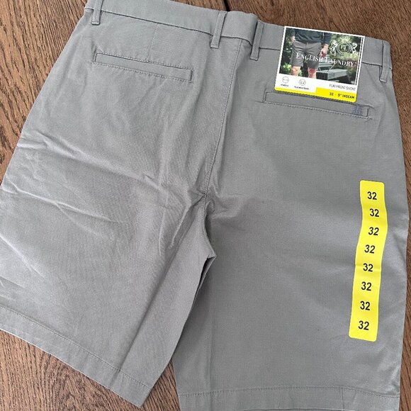 NWT! NEW! English Laundry Mens Midweight Flat Front Short -GREY US 32 - Picture 6 of 13